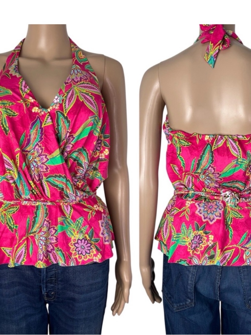 Johnny Was Pink Flamingo 2 piece Swimsuit - Picture 5 of 6